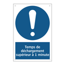 Temps de déchargement supérieur à 1 minute