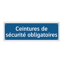 Ceintures de sécurité obligatoires