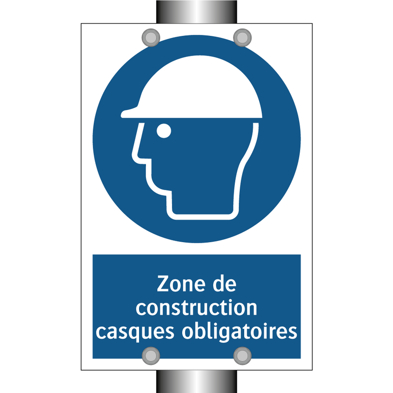 Zone de construction casques obligatoires
