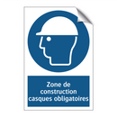 Zone de construction casques obligatoires