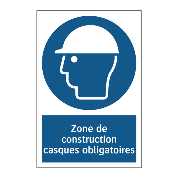 Zone de construction casques obligatoires