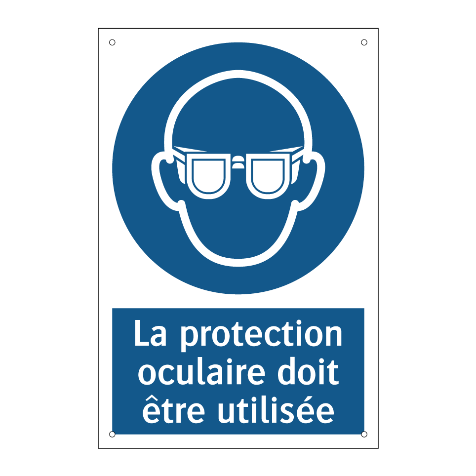 La protection oculaire doit être utilisée