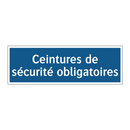 Ceintures de sécurité obligatoires