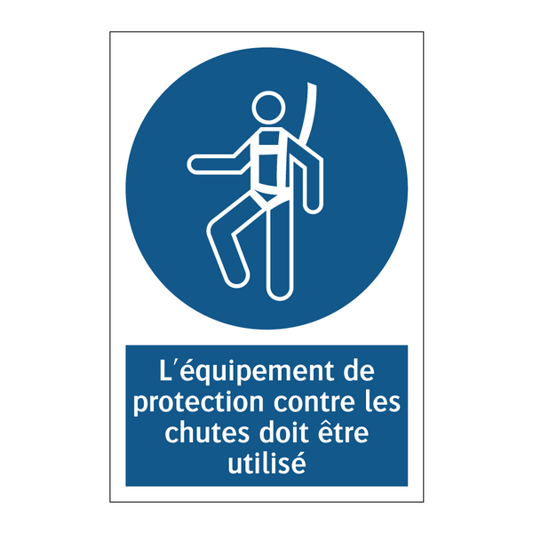 L'équipement de protection contre les chutes doit être utilisé
