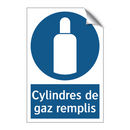 Cylindres de gaz remplis