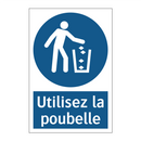 Utilisez la poubelle