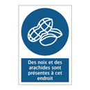 Des noix et des arachides sont présentes à cet endroit