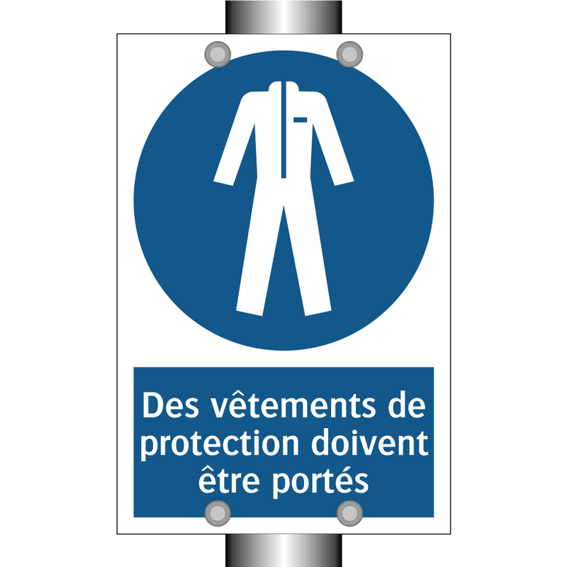 Des vêtements de protection doivent être portés