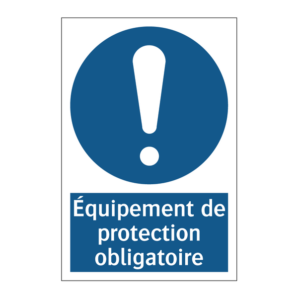 Équipement de protection obligatoire