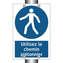 Utilisez le chemin piétonnier