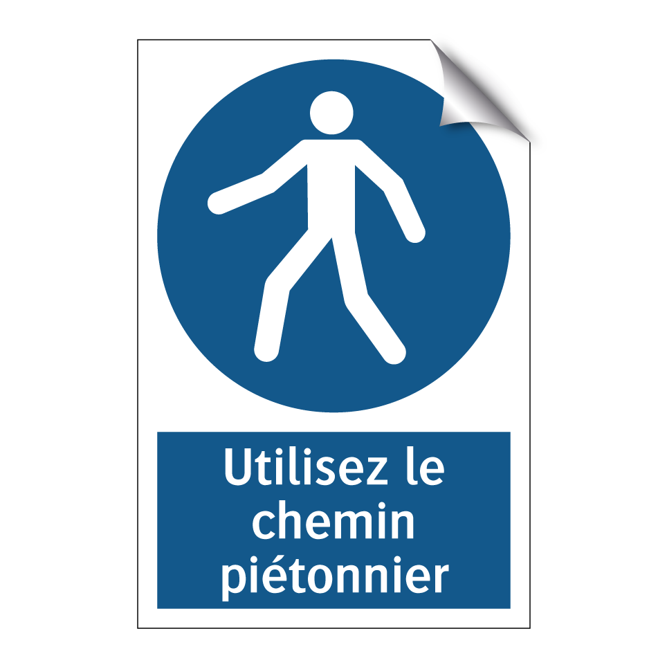 Utilisez le chemin piétonnier