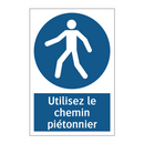 Utilisez le chemin piétonnier