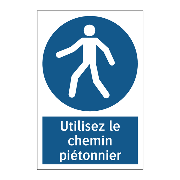 Utilisez le chemin piétonnier