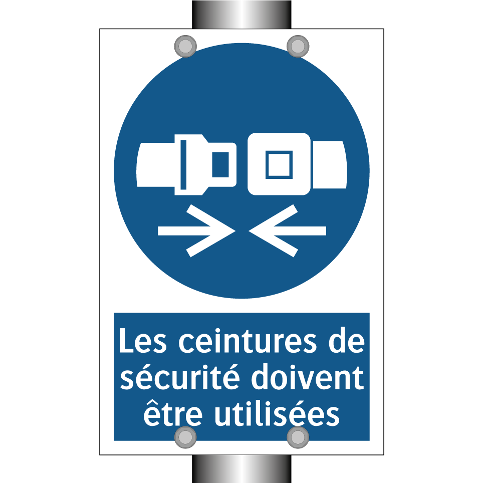 Les ceintures de sécurité doivent être utilisées