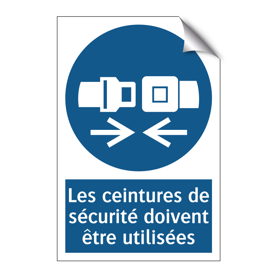 Les ceintures de sécurité doivent être utilisées