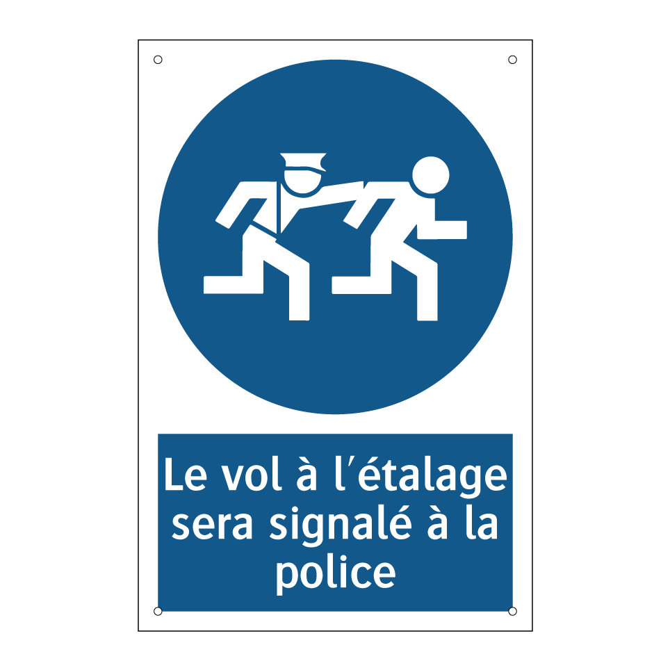 Le vol à l'étalage sera signalé à la police