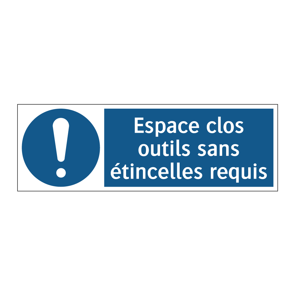 Espace clos outils sans étincelles requis
