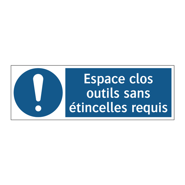 Espace clos outils sans étincelles requis