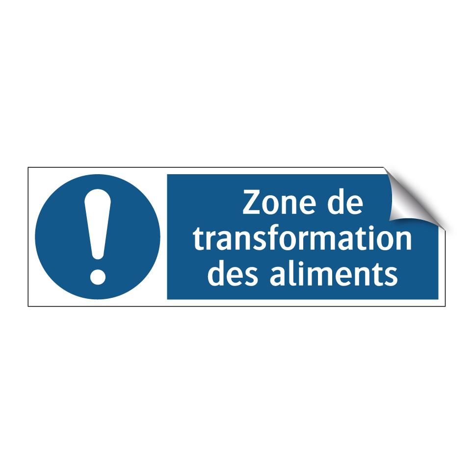 Zone de transformation des aliments