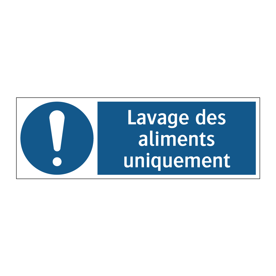 Lavage des aliments uniquement