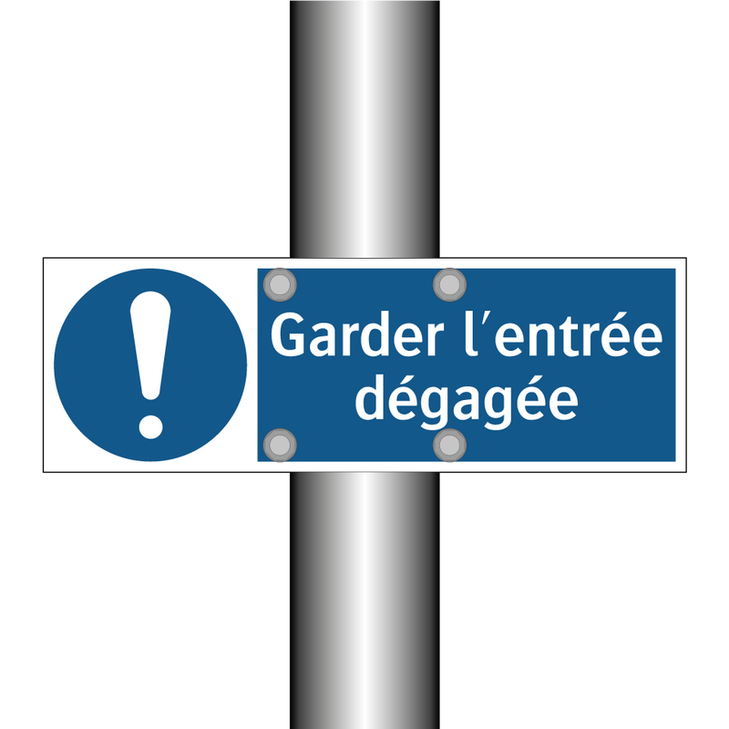 Garder l'entrée dégagée