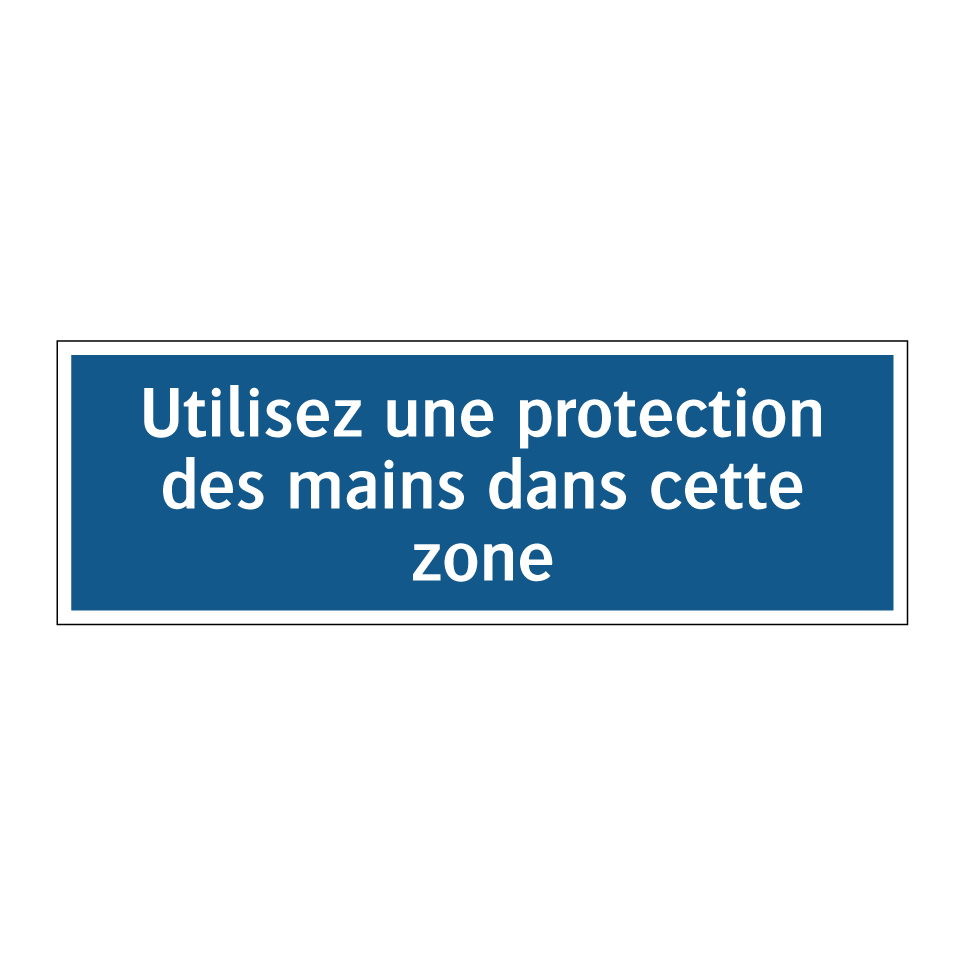 Utilisez une protection des mains dans cette zone