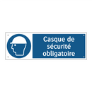 Casque de sécurité obligatoire