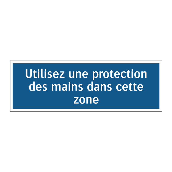 Utilisez une protection des mains dans cette zone