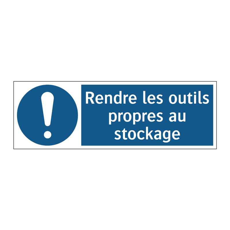 Rendre les outils propres au stockage