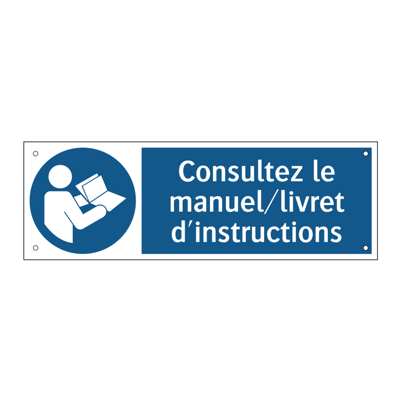 Consultez le manuel/livret d'instructions