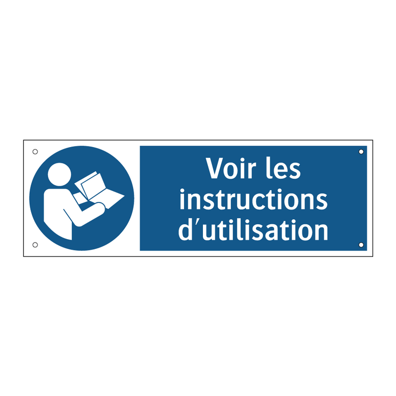 Voir les instructions d'utilisation