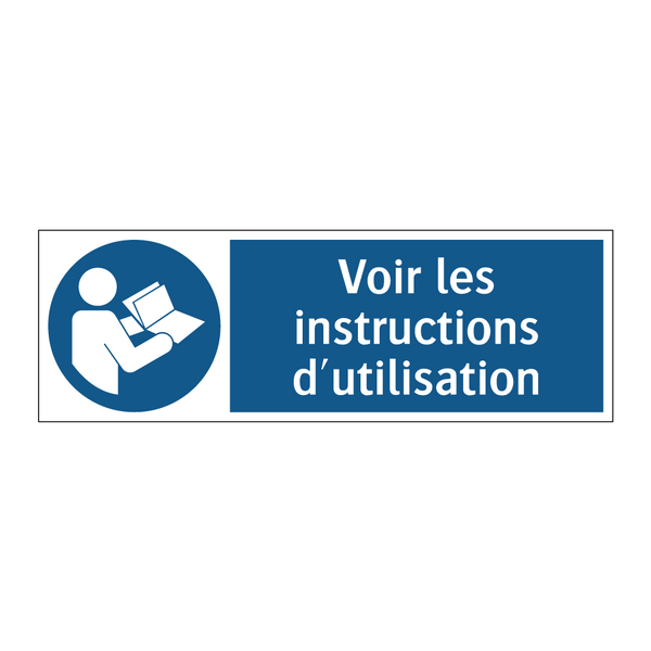 Voir les instructions d'utilisation