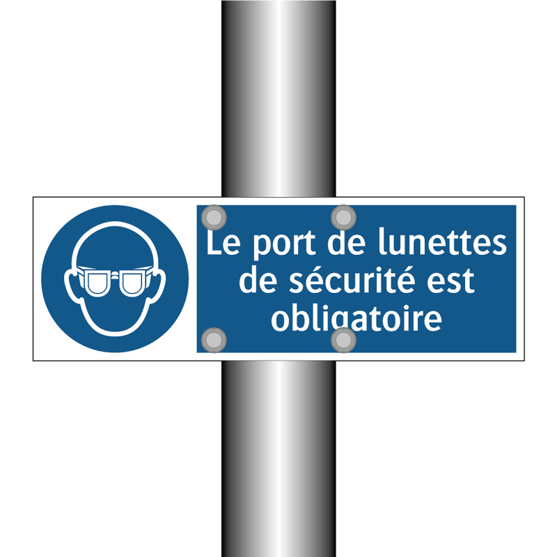 Le port de lunettes de sécurité est obligatoire
