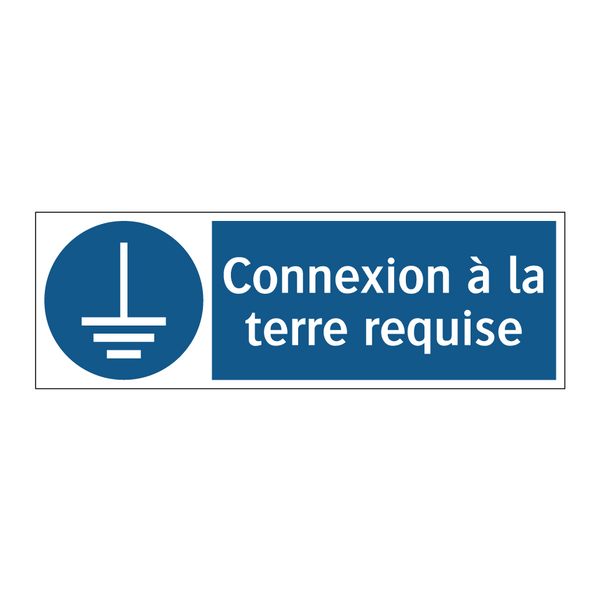 Connexion à la terre requise