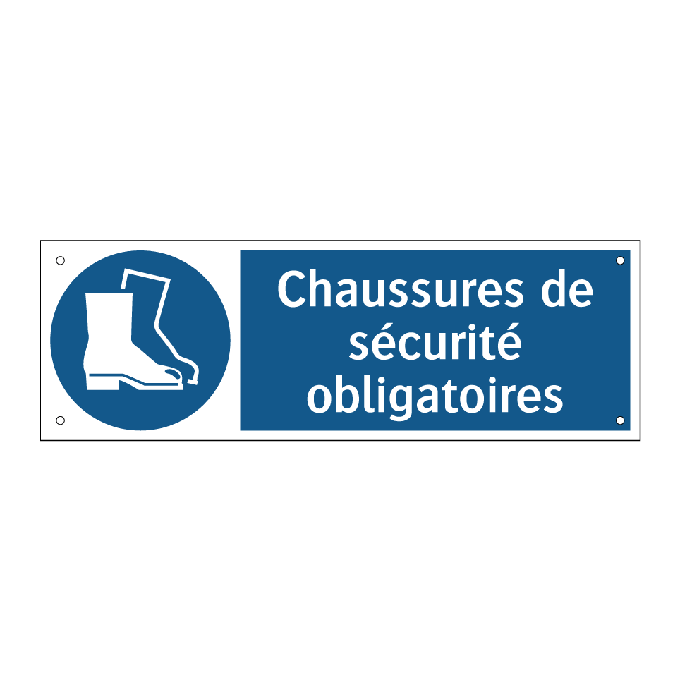Chaussures de sécurité obligatoires