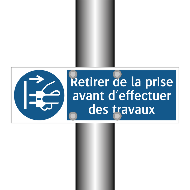 Retirer de la prise avant d'effectuer des travaux