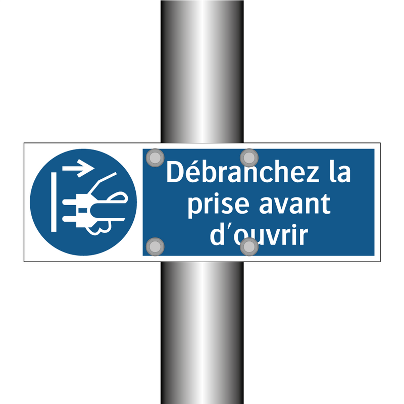 Débranchez la prise avant d'ouvrir