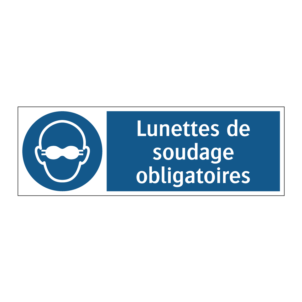 Lunettes de soudage obligatoires