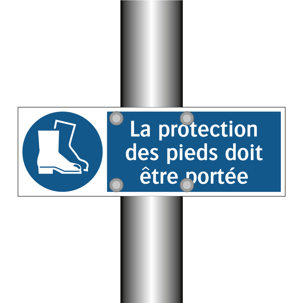 La protection des pieds doit être portée