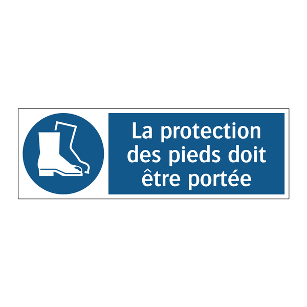 La protection des pieds doit être portée