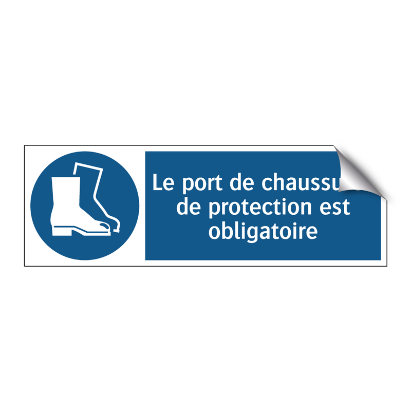 Le port de chaussures de protection est obligatoire