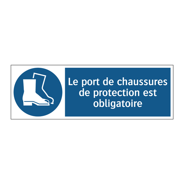 Le port de chaussures de protection est obligatoire