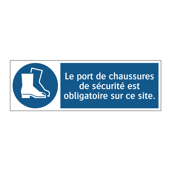 Le port de chaussures de sécurité est obligatoire sur ce site.