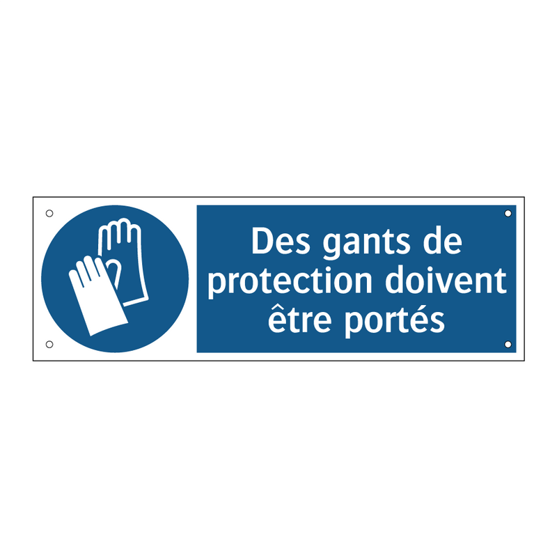 Des gants de protection doivent être portés