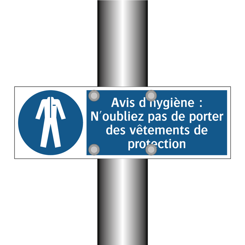 Avis d'hygiène : N'oubliez pas de porter des vêtements de protection