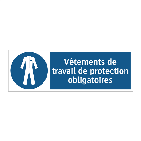 Vêtements de travail de protection obligatoires