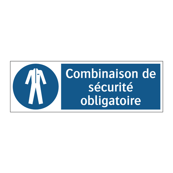 Combinaison de sécurité obligatoire