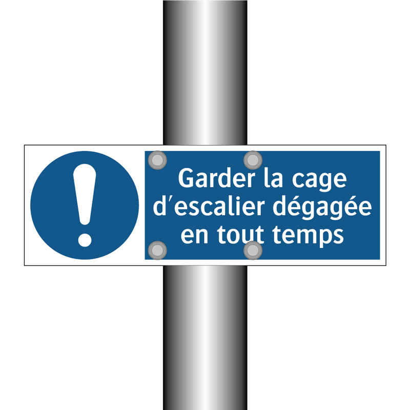 Garder la cage d'escalier dégagée en tout temps