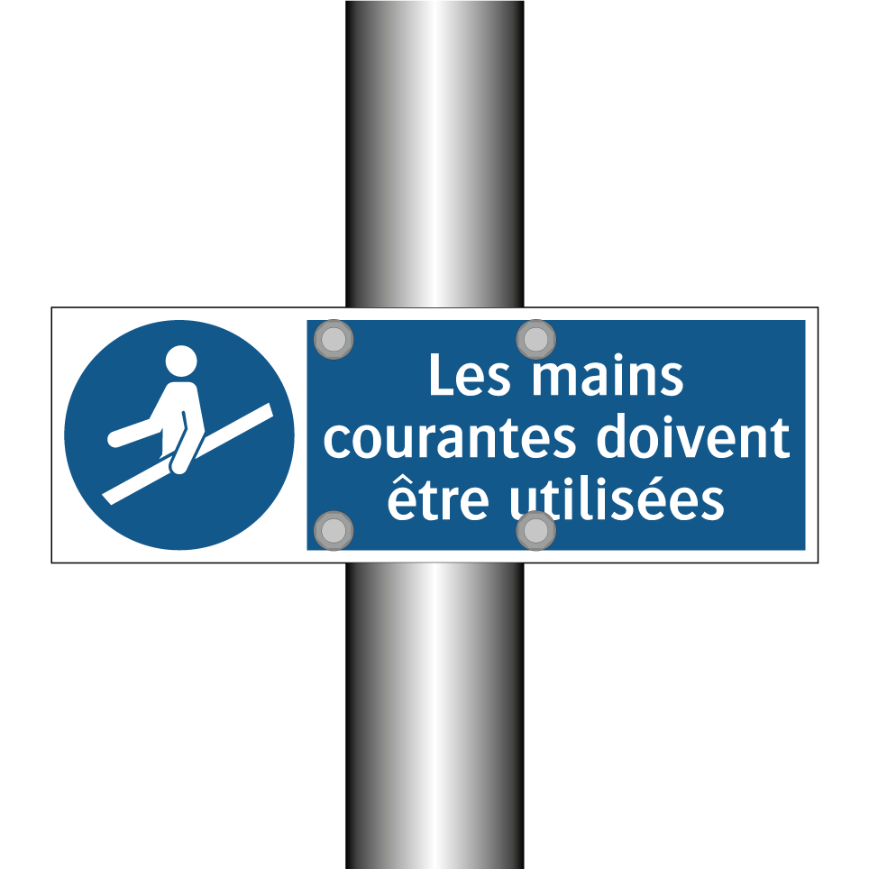 Les mains courantes doivent être utilisées