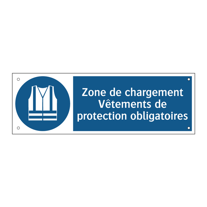 Zone de chargement Vêtements de protection obligatoires